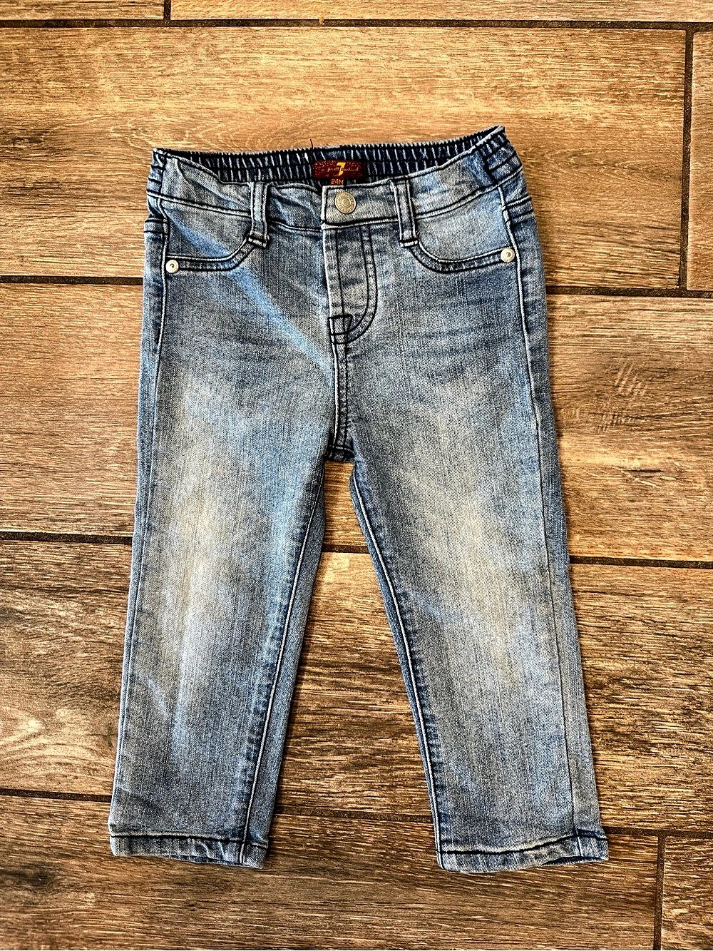 7 For All Mankind Toddler Pull-On Denim Jeans 24M Blue